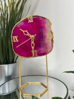 Natural Agate Slice Clock