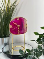 Natural Agate Slice Clock