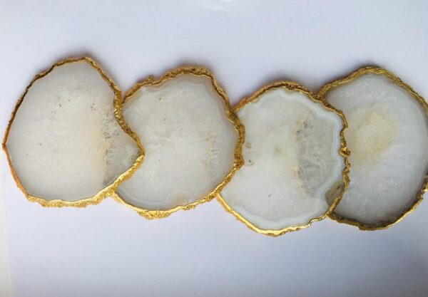 White Agate Crystal Coasters