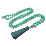 Green aventurine crystal 108 Hand knotted japa mala25