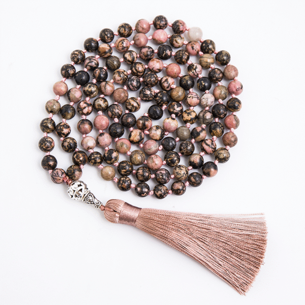 Green aventurine crystal 108 Hand knotted japa mala