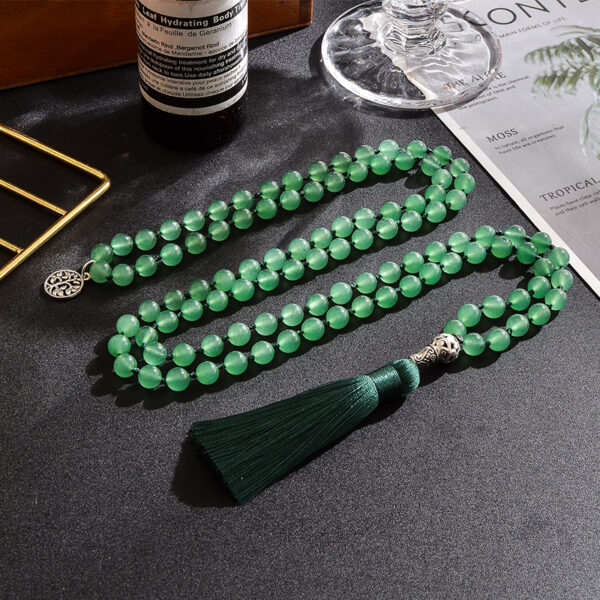 Green aventurine crystal 108 Hand knotted japa mala25