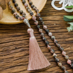 Green aventurine crystal 108 Hand knotted japa mala