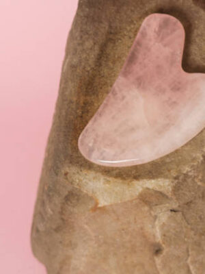 Rose quartz Natural Gua Sha Crystals Massage Tool