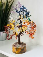Seven Chakra Crystal Tree Silver Wire 500 crystals