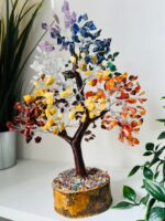 Seven Chakra Crystal Tree Silver Wire 500 crystals