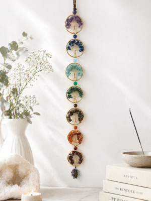 7 chakra wall hanging tree of life Chakra Wall Hanging,