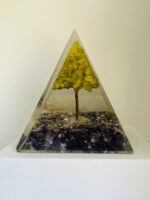 Amethyst & Peridot Orgonite Pyramid