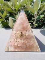 Rose Quartz  Crystal Orgonite Pyramid
