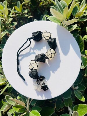 Selenite & Tourmaline Car/Door Hanging