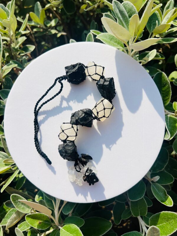 Selenite & Tourmaline Car/Door Hanging