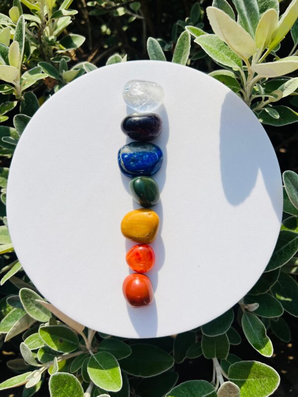Seven Chakra Stones Set With Guide and Gift Box