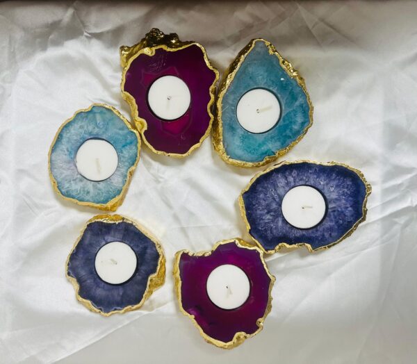 Agate Tea Light Candle Holder