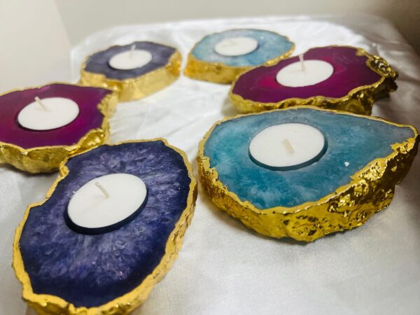 Agate Tea Light Candle Holder