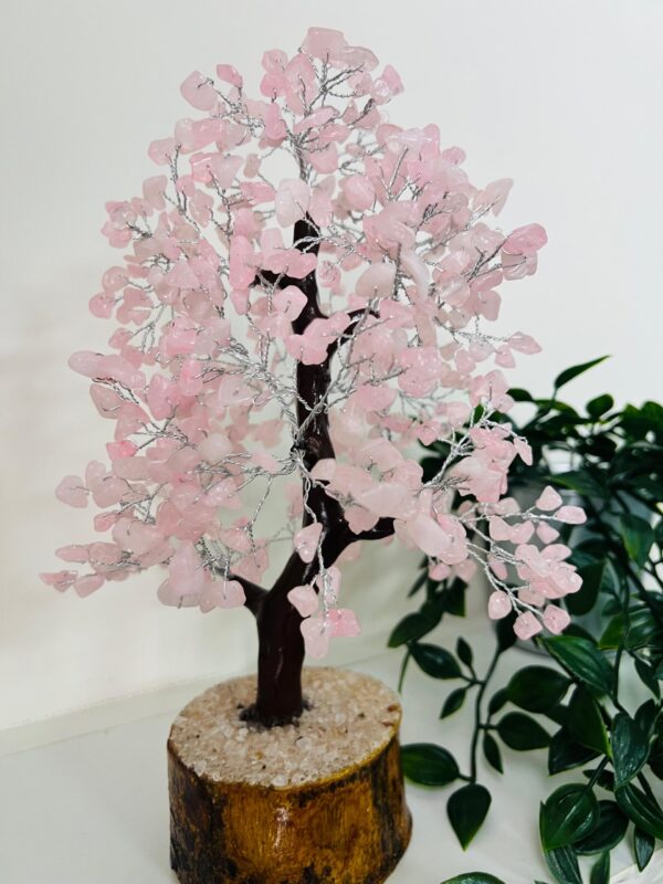 Rose Quartz crystal tree 300 crystals