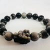 Silver Sheen Obsidian Crystal Pixiu Bracelet 10MM - Image 2
