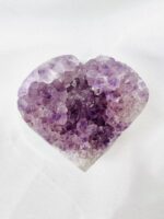 Amethyst Crystal Druzy Heart