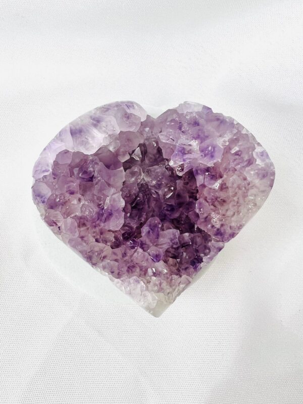 Amethyst Crystal Druzy Heart