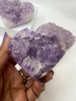 Amethyst Crystal Druzy Heart