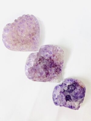 Amethyst Crystal Druzy Heart