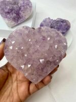 Amethyst Crystal Druzy Heart