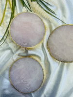 Rose Quartz Natural Crystal Coaster | Gemstone Tableware