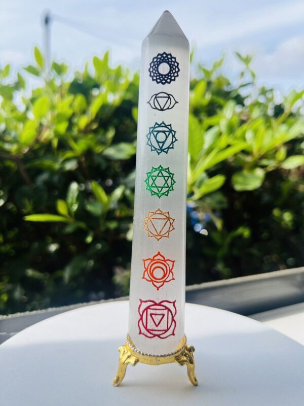 Selenite Crystal Pointed Wand