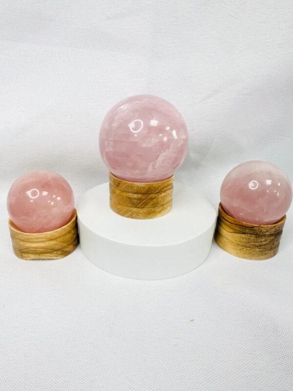 Rose Quartz Crystal Sphere 40mm - Image 3