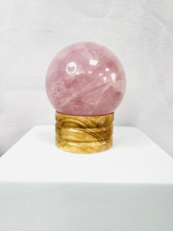Rose Quartz Crystal Sphere 40mm - Image 5
