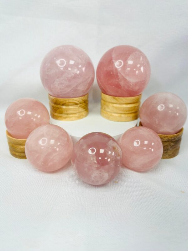Rose Quartz Crystal Sphere 40mm - Image 2