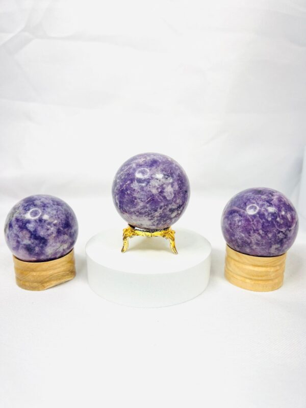 Lepidolite crystal sphere 40 mm - Image 7