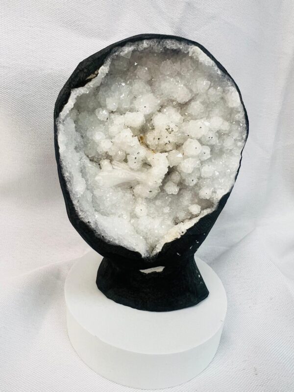 White Apophyllite Geode, Druzy Apophylite , Zeolite Geode - Image 4