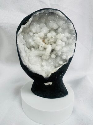 White Apophyllite Geode, Druzy Apophylite , Zeolite Geode