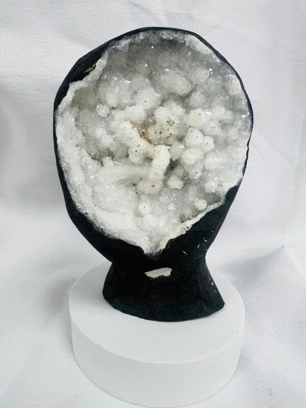 White Apophyllite Geode, Druzy Apophylite , Zeolite Geode