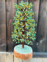 Large Green Jade Crystal Tree 1000 crystals