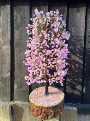 Large Rose Quartz Crystal Tree