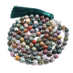 Indian Agate crystal 108 Hand knotted japa mala