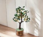Green Jade Crystal Tree Gold Wire 100 Crystals