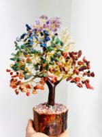 Seven Chakra Crystal Tree Gold Wire 500 crystals