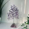 Amethyst crystal tree with Pyramid base Silver wire - Image 2