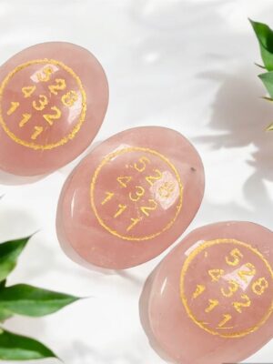 Rose quartz zibu coin