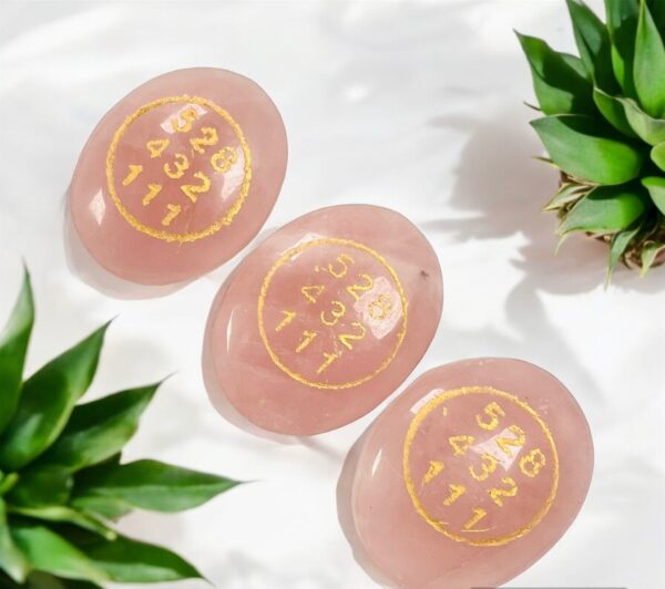 Rose quartz zibu coin