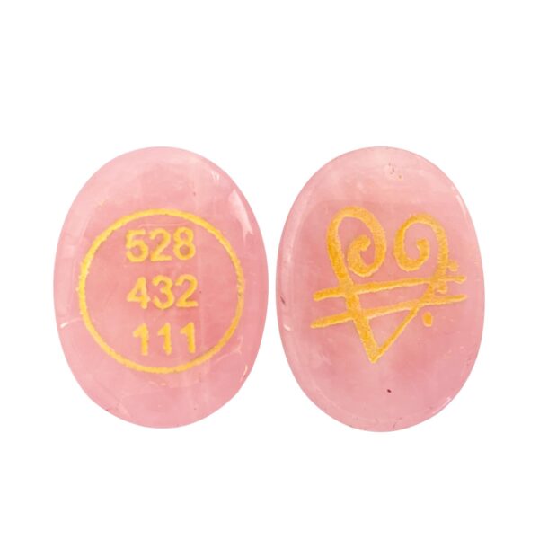 Rose quartz zibu coin