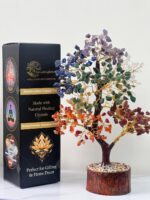 Seven Chakra Crystal Tree Gold Wire 500 crystals