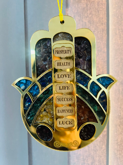 7 Chakra wall hanging , Hamsa hand wall hanging