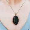 Natural Raw Black Tourmaline crystal necklace - Image 3