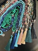 Amethyst crystal 108 Hand knotted japa mala