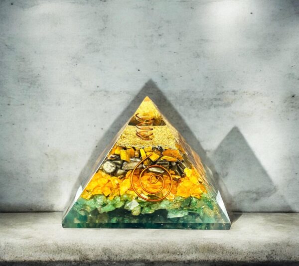 Attract Abundance & Luck Orgone Crystal Pyramid