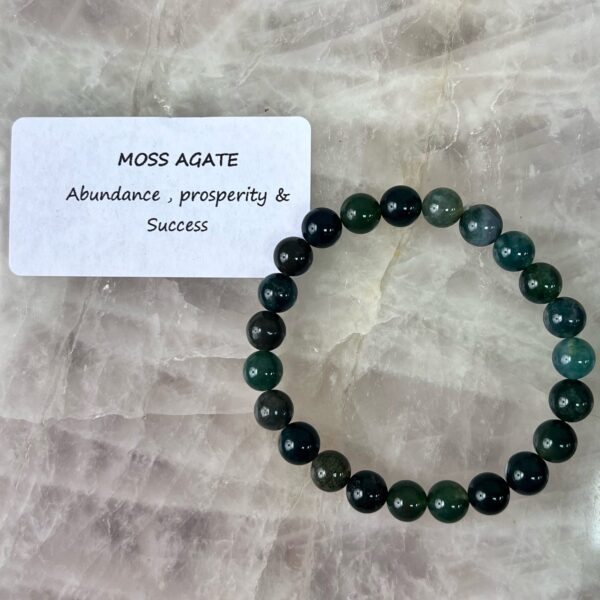 Moss Agate Crystal bracelet
