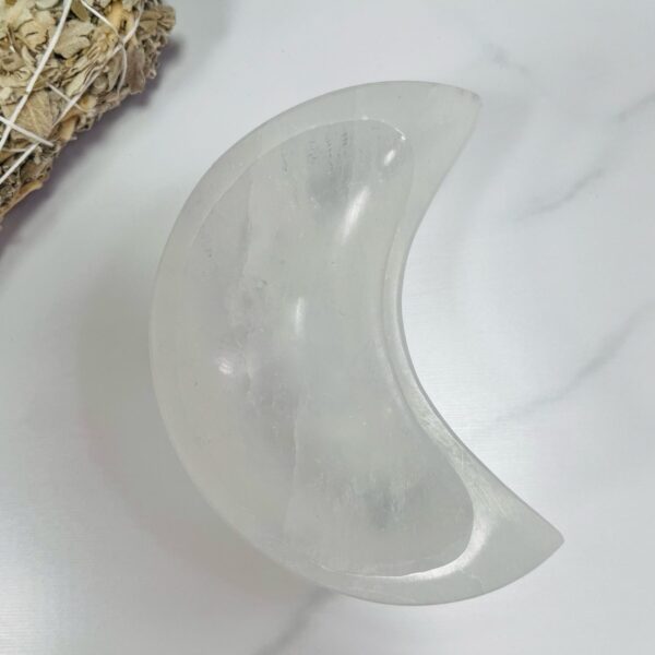 Selenite Cleansing Moon Bowl 10 cm